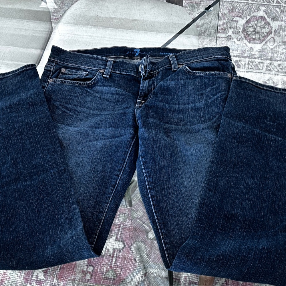 Blue Embellished Women's Jeans        7 for all Mankind - Picture 2 of 7